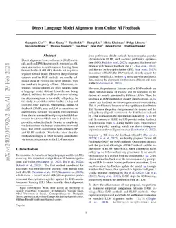 Direct Language Model Alignment from Online AI Feedback
