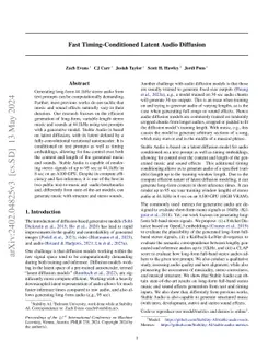 Fast Timing-Conditioned Latent Audio Diffusion