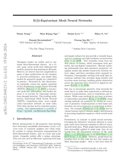 E(3)-Equivariant Mesh Neural Networks