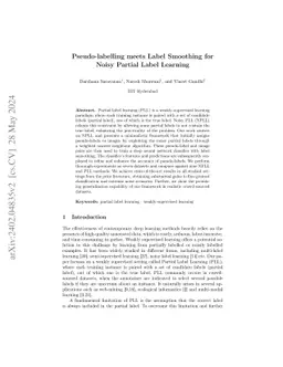 Pseudo-labelling meets Label Smoothing for Noisy Partial Label Learning