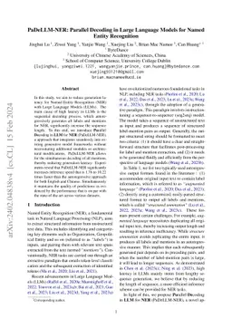 PaDeLLM-NER: Parallel Decoding in Large Language Models for Named Entity
  Recognition