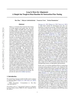 Long Is More for Alignment: A Simple but Tough-to-Beat Baseline for
  Instruction Fine-Tuning