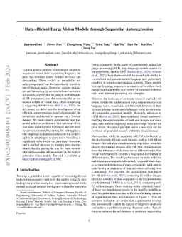 Data-efficient Large Vision Models through Sequential Autoregression