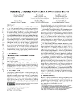 Detecting Generated Native Ads in Conversational Search