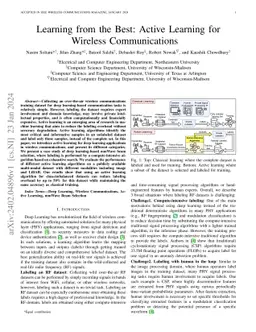 Learning from the Best: Active Learning for Wireless Communications