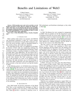 Benefits and Limitations of Web3