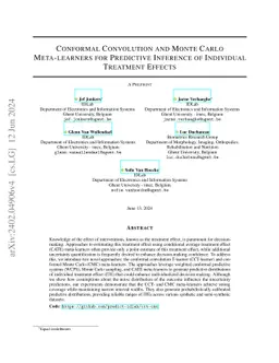 Conformal Convolution and Monte Carlo Meta-learners for Predictive Inference of Individual Treatment Effects
