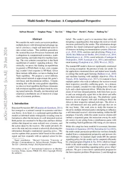 Multi-Sender Persuasion: A Computational Perspective