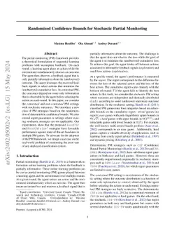 Randomized Confidence Bounds for Stochastic Partial Monitoring