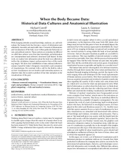 When the Body Became Data: Historical Data Cultures and Anatomical
  Illustration