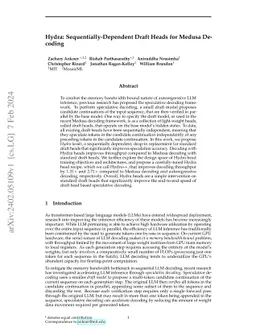 Hydra: Sequentially-Dependent Draft Heads for Medusa Decoding