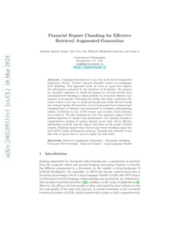 Financial Report Chunking for Effective Retrieval Augmented Generation