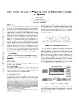 What About the Data? A Mapping Study on Data Engineering for AI Systems