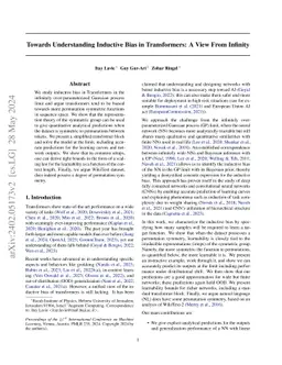 Towards Understanding Inductive Bias in Transformers: A View From
  Infinity
