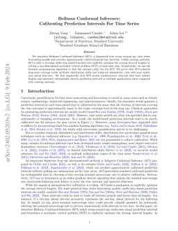 Bellman Conformal Inference: Calibrating Prediction Intervals For Time
  Series