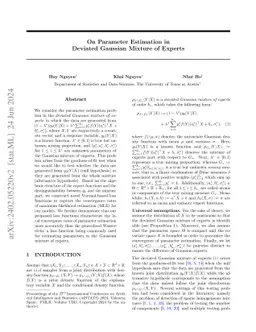 On Parameter Estimation in Deviated Gaussian Mixture of Experts