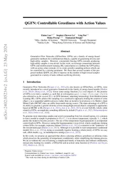 QGFN: Controllable Greediness with Action Values