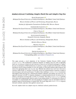 AdaBatchGrad: Combining Adaptive Batch Size and Adaptive Step Size