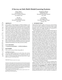 A Survey on Safe Multi-Modal Learning System