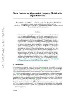 Noise Contrastive Alignment of Language Models with Explicit Rewards