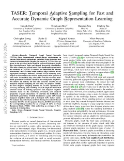 TASER: Temporal Adaptive Sampling for Fast and Accurate Dynamic Graph
  Representation Learning
