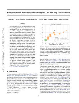 Everybody Prune Now: Structured Pruning of LLMs with only Forward Passes
