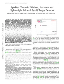 SpirDet: Towards Efficient, Accurate and Lightweight Infrared Small
  Target Detector