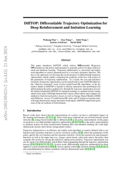 DiffTORI: Differentiable Trajectory Optimization for Deep Reinforcement and Imitation Learning