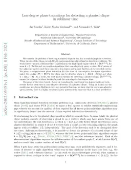Low-degree phase transitions for detecting a planted clique in sublinear
  time