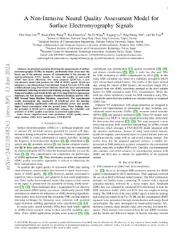 A Non-Intrusive Neural Quality Assessment Model for Surface
  Electromyography Signals