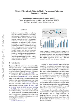 NoisyICL: A Little Noise in Model Parameters Calibrates In-context
  Learning
