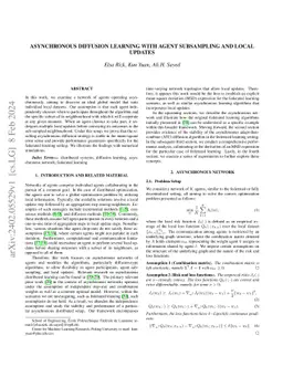 Asynchronous Diffusion Learning with Agent Subsampling and Local Updates