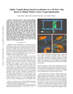 Tightly Coupled Range Inertial Localization on a 3D Prior Map Based on
  Sliding Window Factor Graph Optimization