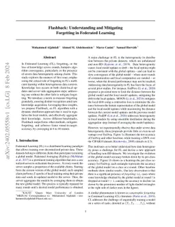 Flashback: Understanding and Mitigating Forgetting in Federated Learning