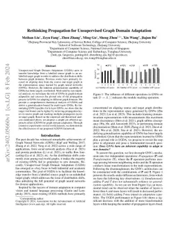 Rethinking Propagation for Unsupervised Graph Domain Adaptation
