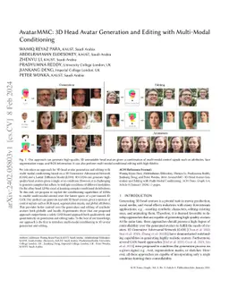 AvatarMMC: 3D Head Avatar Generation and Editing with Multi-Modal
  Conditioning