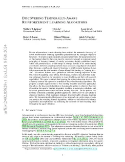 Discovering Temporally-Aware Reinforcement Learning Algorithms
