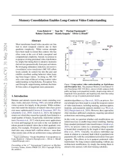 Memory Consolidation Enables Long-Context Video Understanding