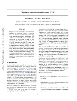 Classifying Nodes in Graphs without GNNs