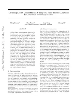 Unveiling Latent Causal Rules: A Temporal Point Process Approach for
  Abnormal Event Explanation
