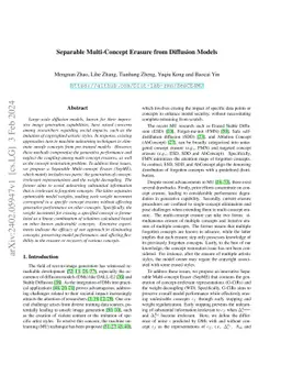 Separable Multi-Concept Erasure from Diffusion Models