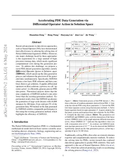 Accelerating PDE Data Generation via Differential Operator Action in
  Solution Space