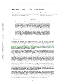 Nature-Inspired Local Propagation