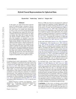 Hybrid Neural Representations for Spherical Data
