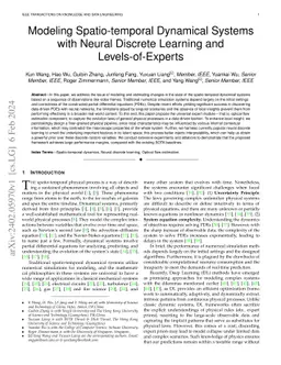 Modeling Spatio-temporal Dynamical Systems with Neural Discrete Learning
  and Levels-of-Experts