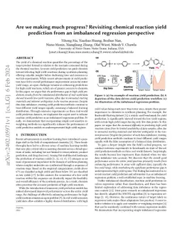 Are we making much progress? Revisiting chemical reaction yield prediction from an imbalanced regression perspective