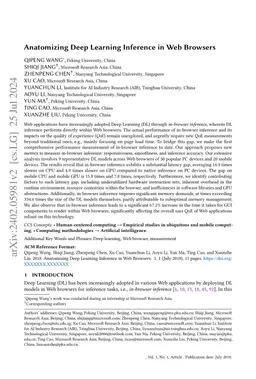 Exploring the Impact of In-Browser Deep Learning Inference on Quality of
  User Experience and Performance