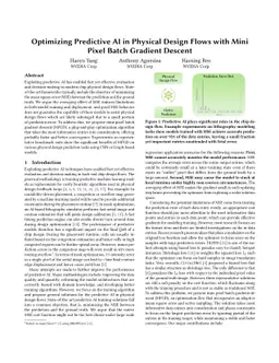 Optimizing Predictive AI in Physical Design Flows with Mini Pixel Batch
  Gradient Descent