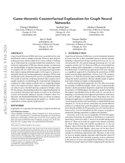 Game-theoretic Counterfactual Explanation for Graph Neural Networks