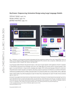 Keyframer: Empowering Animation Design using Large Language Models